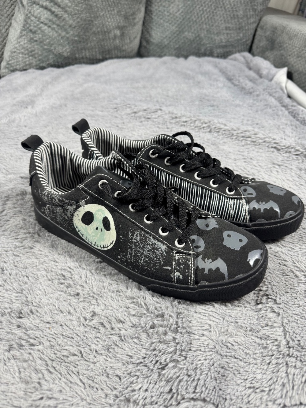 Ground Up Disney Jack Skellington Shoes Men's Size 12 Black Glow In The Dark